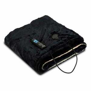 Klarstein Dr. Watson SuperSoft, melegítő takaró, 120 W, 180 x 130 cm, Teddy mikroplüss, bézs/ kék kép