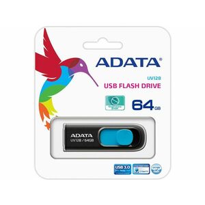 ADATA UV128 64GB USB3.1 Pendrive (AUV128-64G-RBE) Fekete-kék kép