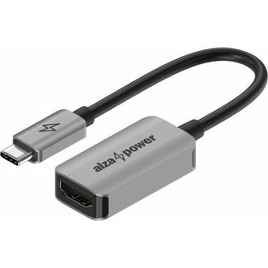 AlzaPower USB-C (M) - HDMI 2.1 8K 60Hz (F) 0, 1 m ezüst kép