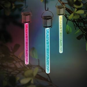 RGB LED-es szolár lámpa - buborékos - 175 x 30 mm kép