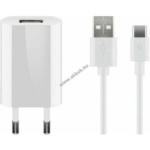 Goobay USB-C töltőkészlet 1A Fehér kép