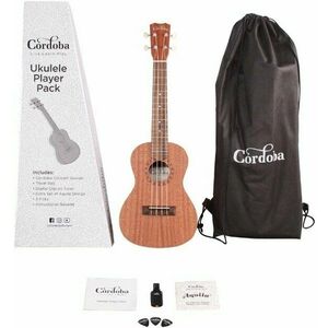 Cordoba Ukulele Player Pack Concert Koncert ukulele Natural kép