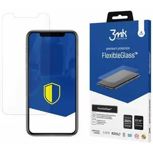 TEMPERED KIJELZŐVÉDŐ FÓLIA 3MK FlexibleGlass iPhone X Hybrid Glass kép