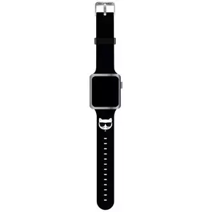 Óraszíj Karl Lagerfeld Strap KLAWLSLCK Apple Watch 42/44/45mm black strap Silicone Choupette Heads (KLAWLSLCK) kép