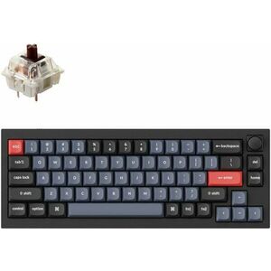 Keychron Q2 65% Layout QMK Gateron G PRO Hot-Swappable Brown Switch - US, fekete kép