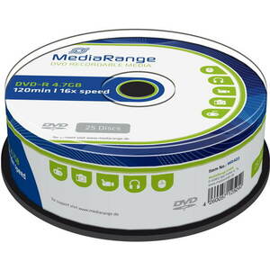 MediaRange DVD-R 25 db, cakebox csomag kép