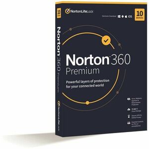 Norton 360 Premium 75GB, VPN, 1 felhasználó, 10 eszköz, 24 hónap (elektronikus licenc) kép