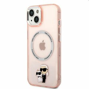 Tok Karl Lagerfeld MagSafe IML Karl and Choupette NFT for Apple iPhone 14 Plus, rózsaszín kép