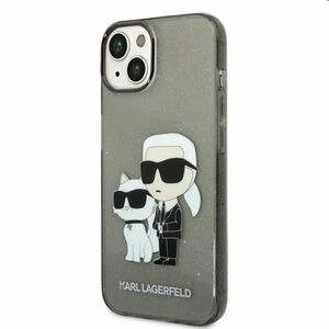 Tok Karl Lagerfeld IML Glitter Karl and Choupette NFT for Apple iPhone 14 Plus, fekete kép