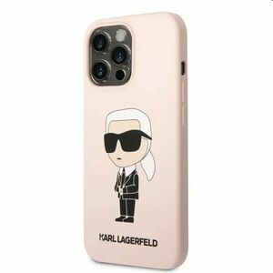 Hátlapi tok Karl Lagerfeld Liquid Silicone Ikonik NFT for Apple iPhone 13 Pro, rózsaszín kép