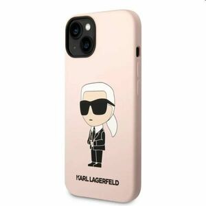 Hátlapi tok Karl Lagerfeld Liquid Silicone Ikonik NFT for Apple iPhone 14 Plus, rózsaszín kép