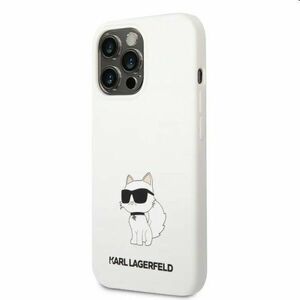 Hátlapi tok Karl Lagerfeld Liquid Silicone Choupette NFT for Apple iPhone 13 Pro, fehér kép