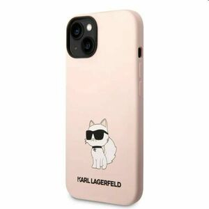 Hátlapi tok Karl Lagerfeld Liquid Silicone Choupette NFT for Apple iPhone 14 Plus, rózsaszín kép