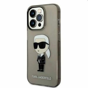 Tok Karl Lagerfeld IML Ikonik NFT for Apple iPhone 14 Pro, fekete kép