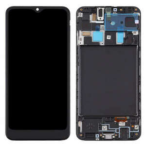 Samsung A205F/M107 Galaxy A20 / M10s fekete gyári LCD+érintőpanel kerettel kép