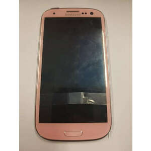 Samsung I9300 Galaxy S3 rózsaszín/pink gyári LCD + érintőpanel kerettel kép