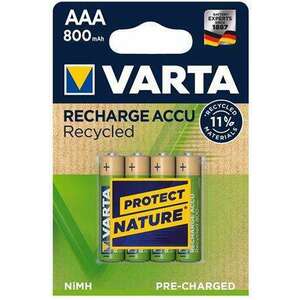 VARTA Tölthető elem, AAA mikro, újrahasznosított, 4x800 mAh, VARTA kép