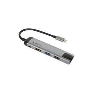 VERBATIM USB elosztó-HUB, USB-C/USB 3.0/HDMI/Ethernet, VERBATIM kép