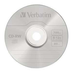 VERBATIM CD-RW lemez, újraírható, SERL, 700MB, 8-10x, 10 db, heng... kép