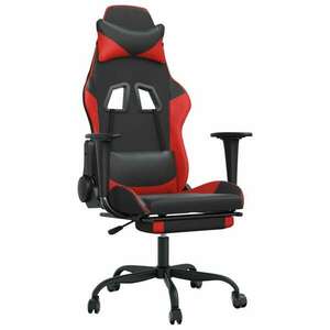 vidaXL masszás funkciós Gamer szék - fekete-piros kép