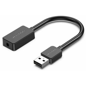 Vention 1-port USB External Sound Card 0.15M Black(OMTP-CTIA) kép