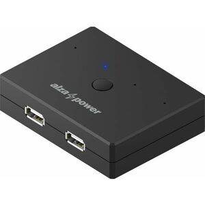 AlzaPower USB 2.0 4 In 2 Out KVM Switch Selector fekete kép