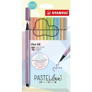 STABILO Pen 68 - Pastellove - 12 db-os szett - 12 különböző szín kép