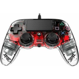 Nacon Wired Compact Controller PS4 - áttetsző piros kép