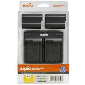 Jupio 2db EN-EL15C akkumulátor 2100 mAh és kettős töltő Nikon fényképezőgépekhez kép