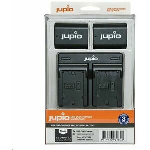 Jupio 2x NP-FZ100 - 2040 mAh + töltő Sony fényképezőgépekhez kép