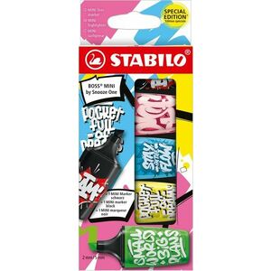 STABILO BOSS MINI by Snooze One - 5 db-os szett - rózsaszín, kék, sárga, zöld és fekete kép