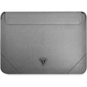 Guess Saffiano Triangle Metal Logo Computer Sleeve 13/14" Silver kép