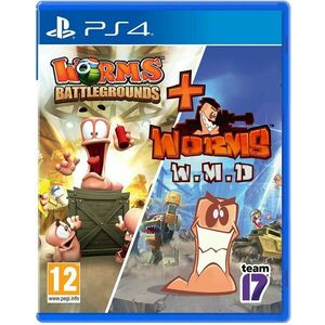 Worms Battlegrounds + Worms WMD Double-Pack - PS4 kép