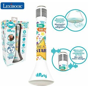 Lexibook iParty vezeték nélküli karaoke mikrofon beépített hangszóróval és fényhatásokkal kép