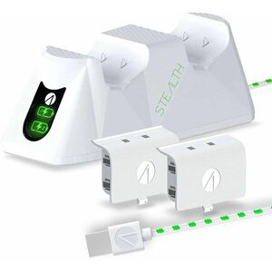 STEALTH Twin Charging Dock + Battery Packs - White - Xbox kép