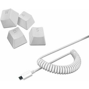 Razer PBT Keycap + Coiled Cable Upgrade Set - Mercury White - US/UK kép