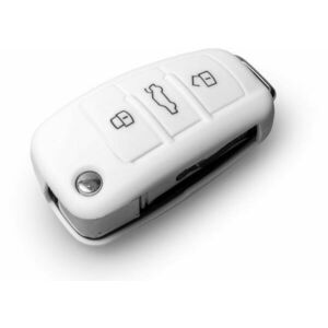 Ochranné silikonové pouzdro na klíč pro Audi s vystřelovacím klíčem, barva bílá kép