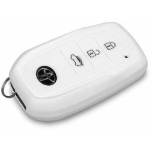 Védő szilikon kulcstartó tok Toyotához, fehér színben kép