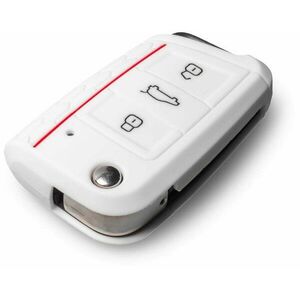 Védő szilikon kulcstartó tok VW/Seat/Skoda újabb generációhoz, kilökődő kulccsal, színes kép