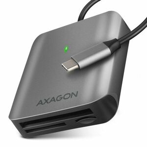 AXAGON CRE-S3C, 3-slot & lun card reader, UHS-II support, SUPERSPEED USB-C kép
