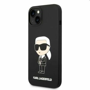 Hátlapi tok Karl Lagerfeld Liquid Silicone Ikonik NFT for Apple iPhone 14 Plus, fekete kép