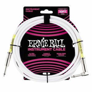 Ernie Ball 10' Classic Cable White kép