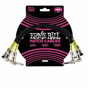 Ernie Ball 1' Patch Cable Black - 3 Pack kép