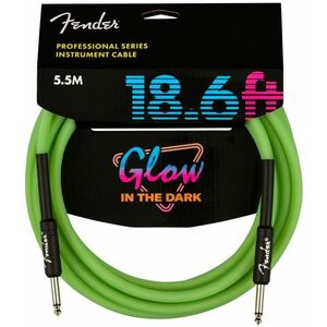 Fender Professional Glow in the Dark Cable, Green, 18.6' kép
