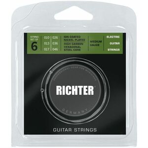 Richter Electric Guitar Strings Ion Coated, Medium 10-46 kép