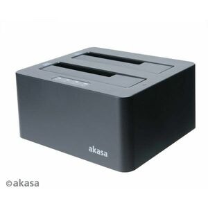 AKASA DuoDock X3, 2 x Kettős HDD/SSD slot USB 3.1 Gen 1 / AK-DK08U3-BKCM kép