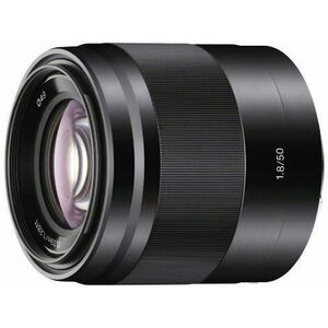 Sony 50mm F1.8 objektív, fekete kép