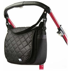 Caretero mini táska babakocsihoz - fekete steppelt kép