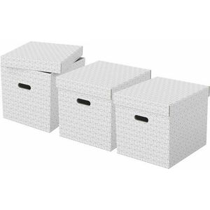 ESSELTE Home kocka alakú 32 x 31.5 x 36.5 cm, fehér - 3 darabos szett kép