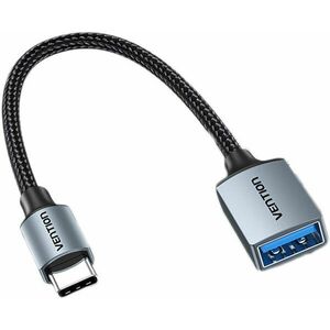 Vention USB-C to USB-A (F) 3.0 OTG Cable 0.15M Gray Aluminum Alloy Type kép